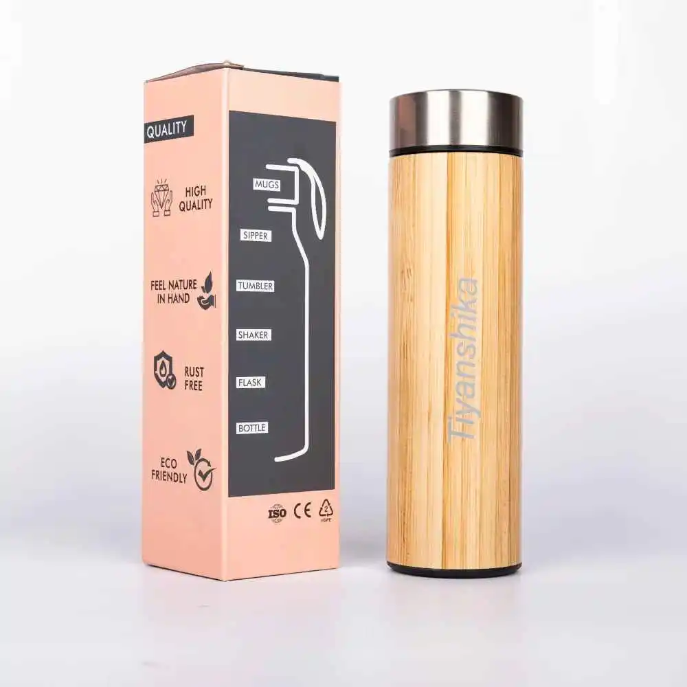 Personalized Bamboo Flask-450 ML